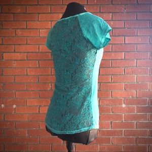 Guess Teal Lace XS T-shirt